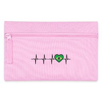 Brazil Heartbeat Flag Brasili T-shirt Brasil - Pencil Case - pink - Front