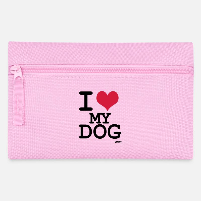 i love my dog by wam - Federtasche - Rosa