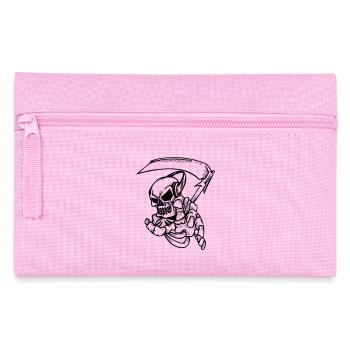 Skelett mit Sense - Federtasche - Rosa - Vorne