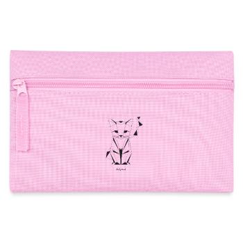 Chat origami - Trousse - rose - Devant