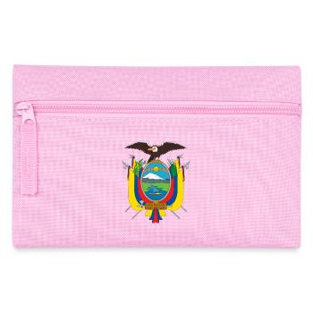 Nationalwappen von Ecuador - Federtasche - Rosa - Vorne