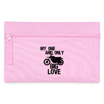 Big Love - Motorrad Bike Biker Spruch Geschenk - Federtasche - Rosa - Vorne