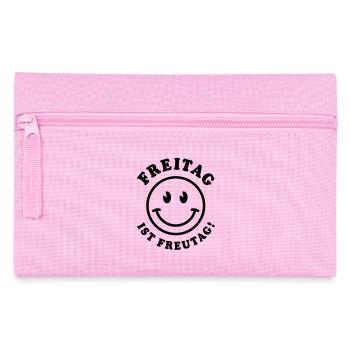 Le vendredi est Freutag! - Trousse - rose - Devant