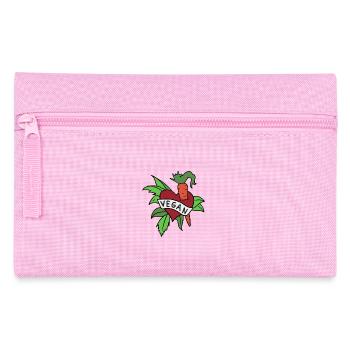 Vegan heart with carrot and lettuce - vegetarian - Pencil Case - pink - Front