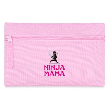 Ninja Mama Mutter Mutti T-Shirt Mutterag Geburtsta - Federtasche - Rosa - Vorne