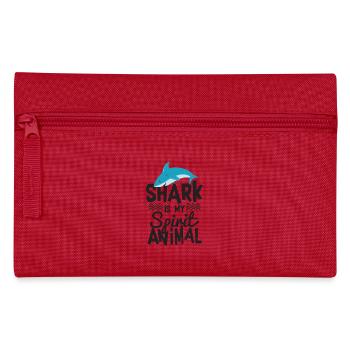 Cooler Haifisch ist mein Geist-Tier-Zitat-T-Shirt - Federtasche - Rot - Vorne