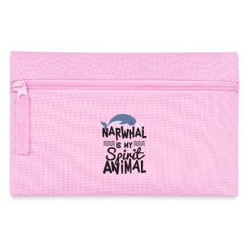 Le narval drôle est mon T-shirt animal d'esprit - Trousse - rose - Devant