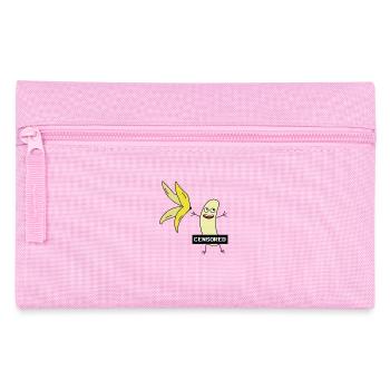Früchte frucht lustig Geschenk Vegetarier Veganer - Federtasche - Rosa - Vorne
