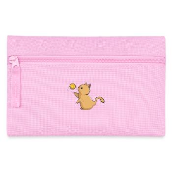 Chat joue au handball - Trousse - rose - Devant