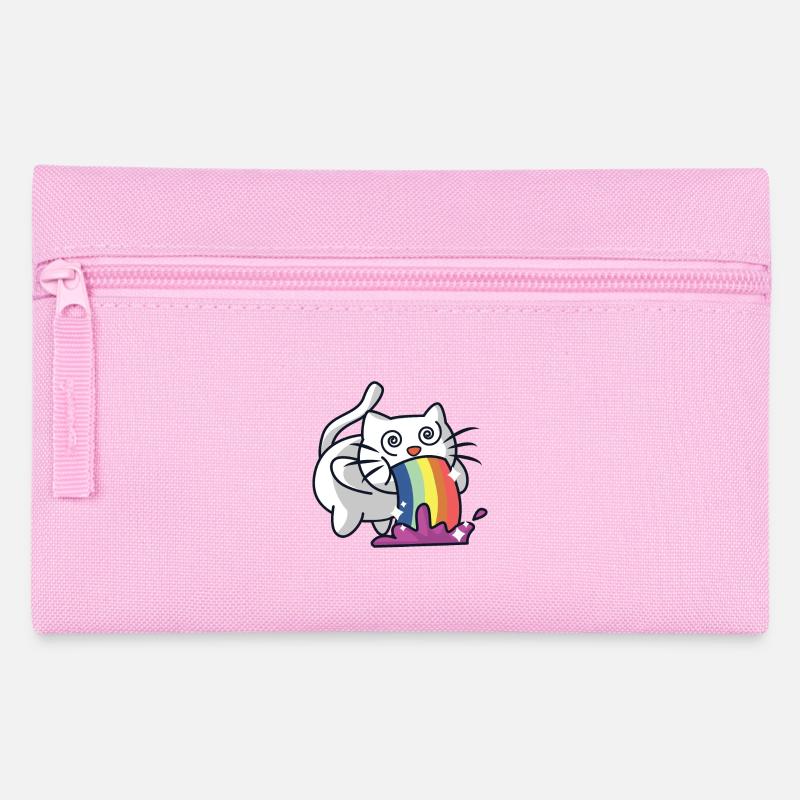 Chat arc-en-ciel - Trousse - rose