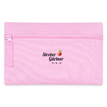 nerd gardener garden plant organic watering can apple - Pencil Case - pink - Front