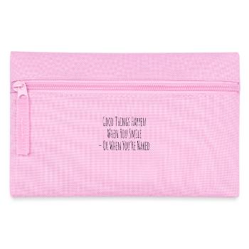 Good Things Happen When You Smile Or Naked - Pencil Case - pink - Front