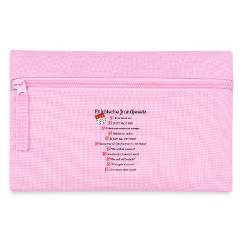 Et kölsche Jrundjesetz Kölner Grundgesetz Kölsch - Federtasche - Rosa - Vorne