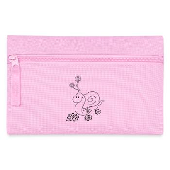 Funny Hiking Snail – Pilgrimage & Hiking - Pencil Case - pink - Front