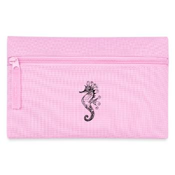 Vintage Seepferd - Federtasche - Rosa - Vorne