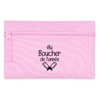 élu Boucher de l'année ! - Trousse - rose - Devant