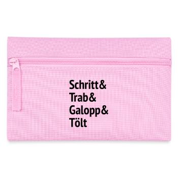 Schritt Trab Galopp und Tölt - Federtasche - Rosa - Vorne