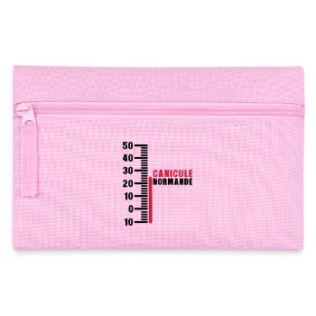 thermometre canicule normande humour - Trousse - rose - Devant