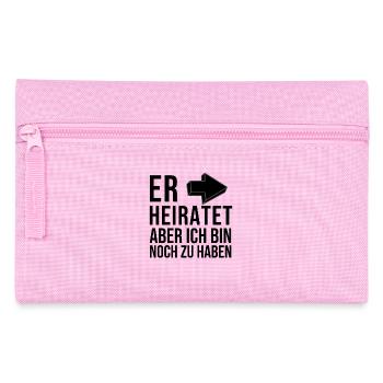 He's getting married – I'm still up for grabs - Pencil Case - pink - Front