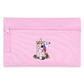 Fantasy Pirate Grim Evil Unicorn Treasure Map - Pencil Case - pink - Front