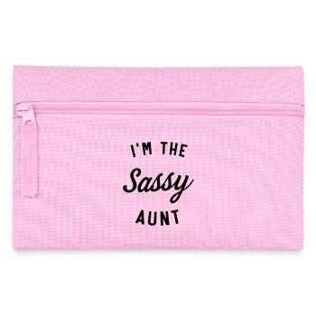 I'm The Sassy Aunt - Pencil Case - pink - Front