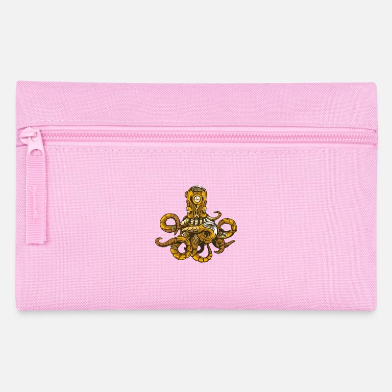Poulpe steampunk - Trousse - rose