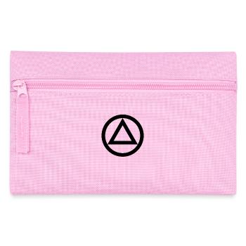 Logo symbole alcoolique anonyme AA NA anti alcool - Trousse - rose - Devant