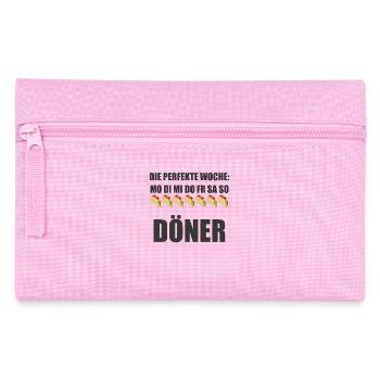 Döner Dönerbude Döner Kebab Dürüm Dönermann - Federtasche - Rosa - Vorne