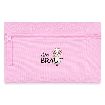 Junggesellinnenabschied Braut Polterabend T-Shirt - Federtasche - Rosa - Vorne