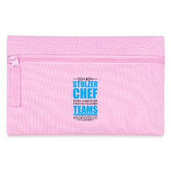 lustiges Chef Geschenk stolzer Chef Idee - Federtasche - Rosa - Vorne