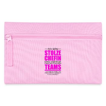 lustiges Chefin Geschenk stolze Chefin Idee - Federtasche - Rosa - Vorne