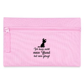 lustiges Hunde Spruch Geschenk Hund Vierbeiner dog - Federtasche - Rosa - Vorne