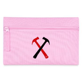 Zimmerer Hammer gekreuzt schwarz-rot - Federtasche - Rosa - Vorne