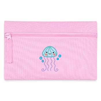 Cuteness and joy, happy kawaii jellyfish - Pencil Case - pink - Front