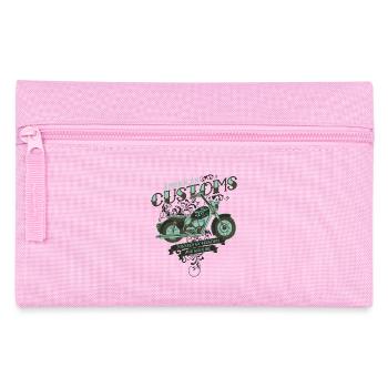 Motorbike motorcyclist motorcycle - Pencil Case - pink - Front