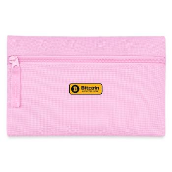 Bitcoin accepted here Bitcoin logo Crypto BTC - Trousse - rose - Devant