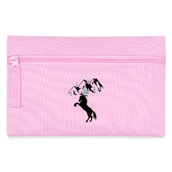Wild Wild Horse Stallion Horse Rider - Pencil Case - pink - Front