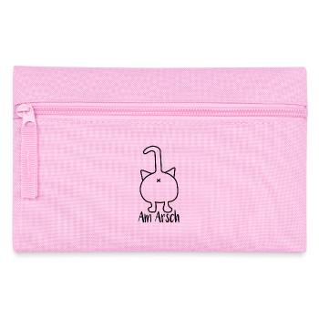 Cat from behind - Pencil Case - pink - Front