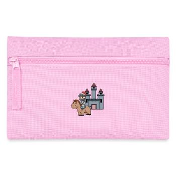 Mittelalter Ritter Burg Krieger - Federtasche - Rosa - Vorne