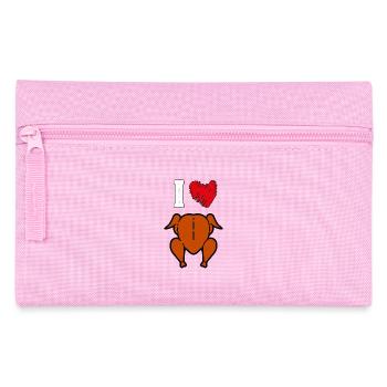 Lustiges I Love Chicken BBQ Grillen Design - Federtasche - Rosa - Vorne