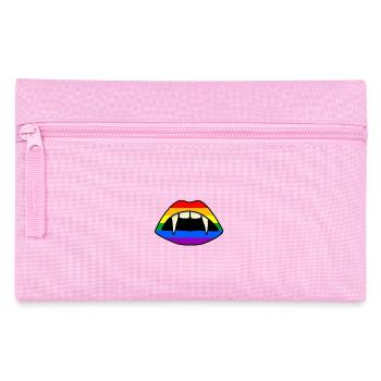 LGBT Lips Vampire Rainbow Flag Gay Pride - Pencil Case - pink - Front