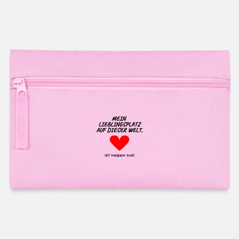 Liebes Kissen mit Spruch Romantisch - Federtasche - Rosa