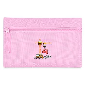 Enfants t-shirts d’anniversaire Bagger 4 Jeune Chantier 4 - Trousse - rose - Devant
