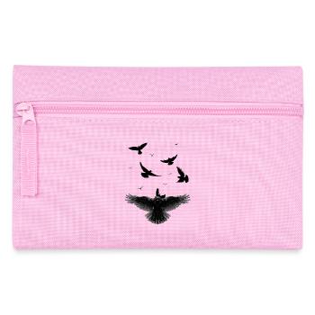 Crow, Raven, Raven, Bird, Birds, Flock of Birds - Pencil Case - pink - Front