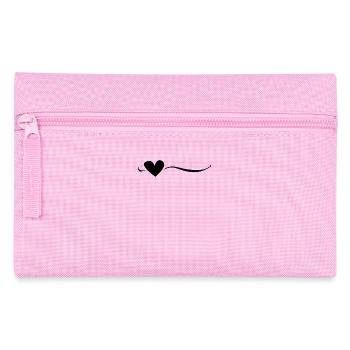 Line Heart Black - Pencil Case - pink - Front