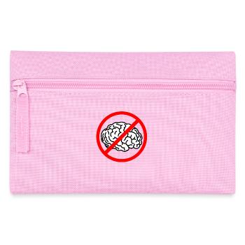 stupid and stupid - no brain - no brain - Pencil Case - pink - Front