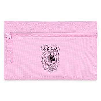 Sicilia Italie Trinacria Héraldique Famille - Trousse - rose - Devant