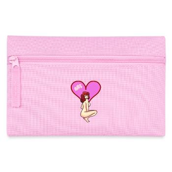 Sex Liebe Domina Stripperin Erotik nackte Frau - Federtasche - Rosa - Vorne