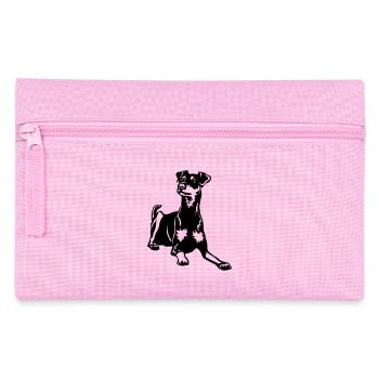 German Pinscher - Pencil Case - pink - Front