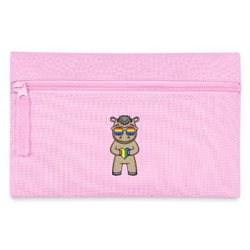 LGBT Animal Horse Arc-en-ciel - Trousse - rose - Devant